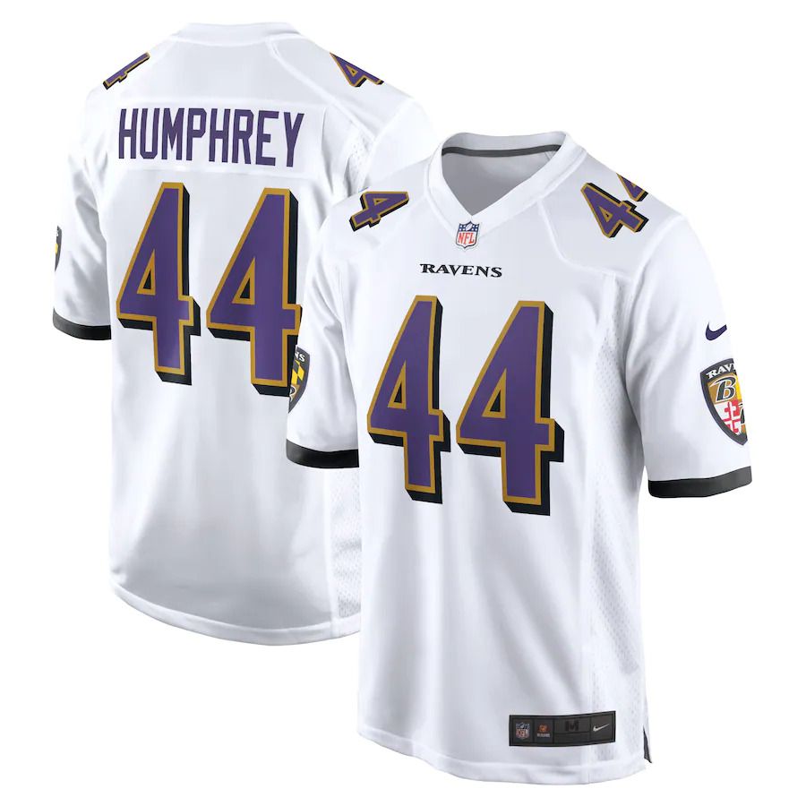 Men Baltimore Ravens 44 Marlon Humphrey Nike White Game NFL Jersey